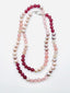 36" Rose Quartz, Morganite, Strawberry Quarts and Pink Freshwater Pearl Necklace