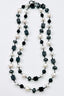 36" Black Onyx and White Freshwater Pearl Combo