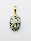 Dalmatian Jasper and Diamond Vermeil Pendant