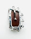 Blue Boulder Opal and White Topaz Rectangular Shaped Pendant