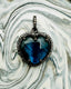 AA Labradorite and Diamond Sterling Silver Small Heart