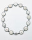 18" Solar Quartz Rhodium Bezeled Chain with a Sterling Silver Diamond Clasp