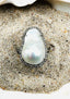 Freshwater Baroque Pearl and Diamond Sterling Silver Ring