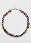 18" Triple Strand Multi-Stone Cube Mix Necklace