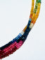 18" Triple Strand Small Faceted Multicolor Sapphire Necklace