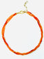 18" Triple Strand Faceted Ombre Carnelian Necklace