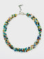 18" 3 Strand Multicolor Gemstone Braided Necklace