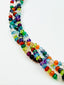18" Triple Strand Faceted Multi Stone Necklace