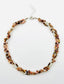 18" Triple Strand Faceted Rose Quartz and Opal Necklace