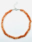 18" Triple Strand Faceted Natural Sunstone Necklace