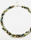 18" Triple Strand Prehnite and Tourmaline Faceted Mix Necklace