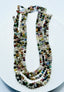 32" Faceted Multi Rainbow Moonstone, Sunstone, Garnet, Amethyst, and Amazon Necklace