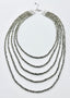 16" - 24" 5 Strand Faceted Pyrite Necklace