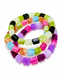 Faceted Green Crystal Quartz Tube Mix Bracelet