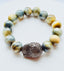 Mystic Tiger's Eye Ball and Black Spinel Bracelet, 7.35"