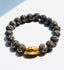 Silver Pave Infinity Ball Bracelet with Vermeil Oval Hammered Bead