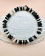 Black Mother of Pearl Faceted Rondelle Bracelet with a Vermeil Diamond Rondelle
