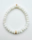 Faceted Rainbow Moonstone Rondelle Bracelet with Vermeil Diamond Rondelle
