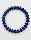 Smooth Lapis Rondelle Bracelet With Gold Fill Discs