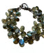 Double Strand Oval Faceted Labradorite Bracelet, 7.25"