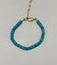 Natural Blue Arizona Turquoise Heishi Bracelet with Vermeil Clasp