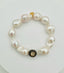 Medium Baroque Pearl and Raw Diamond with Gold Vermeil