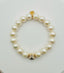 10mm Round Freshwater Pearl Bracelet with Gold Filled Ball