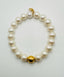 10mm Round Freshwater Pearl Bracelet with Copper Ball