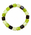 Faceted Green Crystal Quartz Tube Mix Bracelet