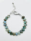 Faceted Small Oval Labradoritte Bracelet with Sterling Silver Clasp