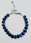 Faceted Small Oval Sodalite Bracelet with Sterling Silver Clasp