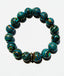 12mm City Nights Fordite Bracelet with Diamond Rondelle, 7.35"