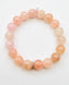 AAA Morganite Smooth Ball Bracelet with Diamond Rondelle, 7.35"