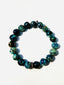 Blue Sea Sediment Imperial Jasper Bracelet with Diamond Rondelle, 7.25"