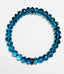 Faceted London Blue Topaz Rondelle Bracelet with Diamond Rondelle, 7.25"