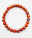Graffiti Blue Fordite Ball Bracelet with Diamond Rondelle, 7.25"