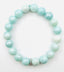 Mystic Aqua Quartz Bracelet with 8mm Diamond Rondelle, 7.25"