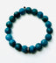 Natural Matte Blue Apatite Ball Bracelet with Diamond Rondelle, 7.25"
