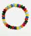 Multicolor Dyed Opal Bracelet with Diamond Rondelle, 7.25"