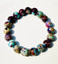Purple and Blue Sea Sediment Imperial Jasper Bracelet with Diamond Rondelle, 7.25"