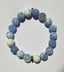 Faceted Periwinkle Agate Ball Bracelet with Diamond Rondelle, 7.25"