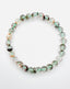 AAA Phantom Quartz 6mm Ball Stretch Bracelet with Sterling Silver and Diamond Rondelle