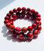 Small Scarlet Red Sea Sediment Jasper Bracelet with Diamond Rondelle