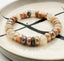 Multi-Color Mystic Moonstone with Sterling Silver and Diamond Rondelles Stretch Bracelet