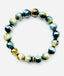 Faceted Mystic Tiger's Eye Ball Bracelet with Diamond Rondelle, 7.25"