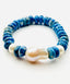 Denim Lapis and White Freshwater Pearl Bracelet, 7.25"