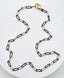 18" Diamond Cut Vermeil and Rhodium Paperclip Chain Necklace with Gold Fill Clasp