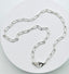 18" Sterling Silver 14x4mm Diamond Cut Paperclip Chain with Sterling Silver Diamond Clasp
