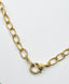 18" Vermeil Textured Cable Chain with Vermeil Diamond Clasp