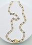 18" Diamond Cut Vermeil 15x5mm Paperclip Chain with Vermeil Diamond Clasp